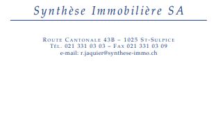 St-Sulpice_Synthèse Immoblières SA